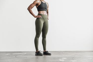 Nobull High-Rise Matte Women's Tights Green | Australia (WN8725)